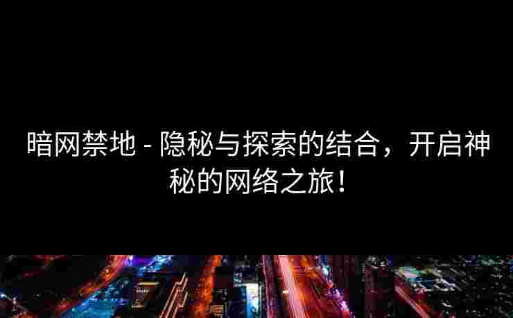 暗网禁地 - 隐秘与探索的结合，开启神秘的网络之旅！